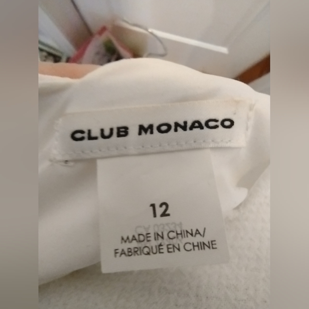 Club Monaco white mini dress size 12 Like New - Picture 4 of 4